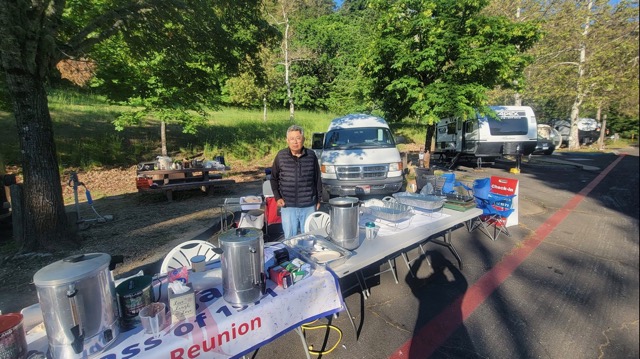 Jeff Don in front of Welcome Table
